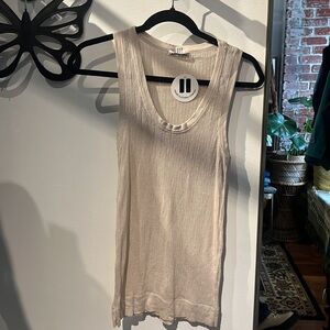 Lacoste cotton netted tank top with long waist length *​